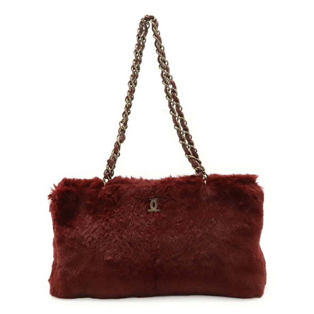 CHANEL Red Logo Shoulder Bag